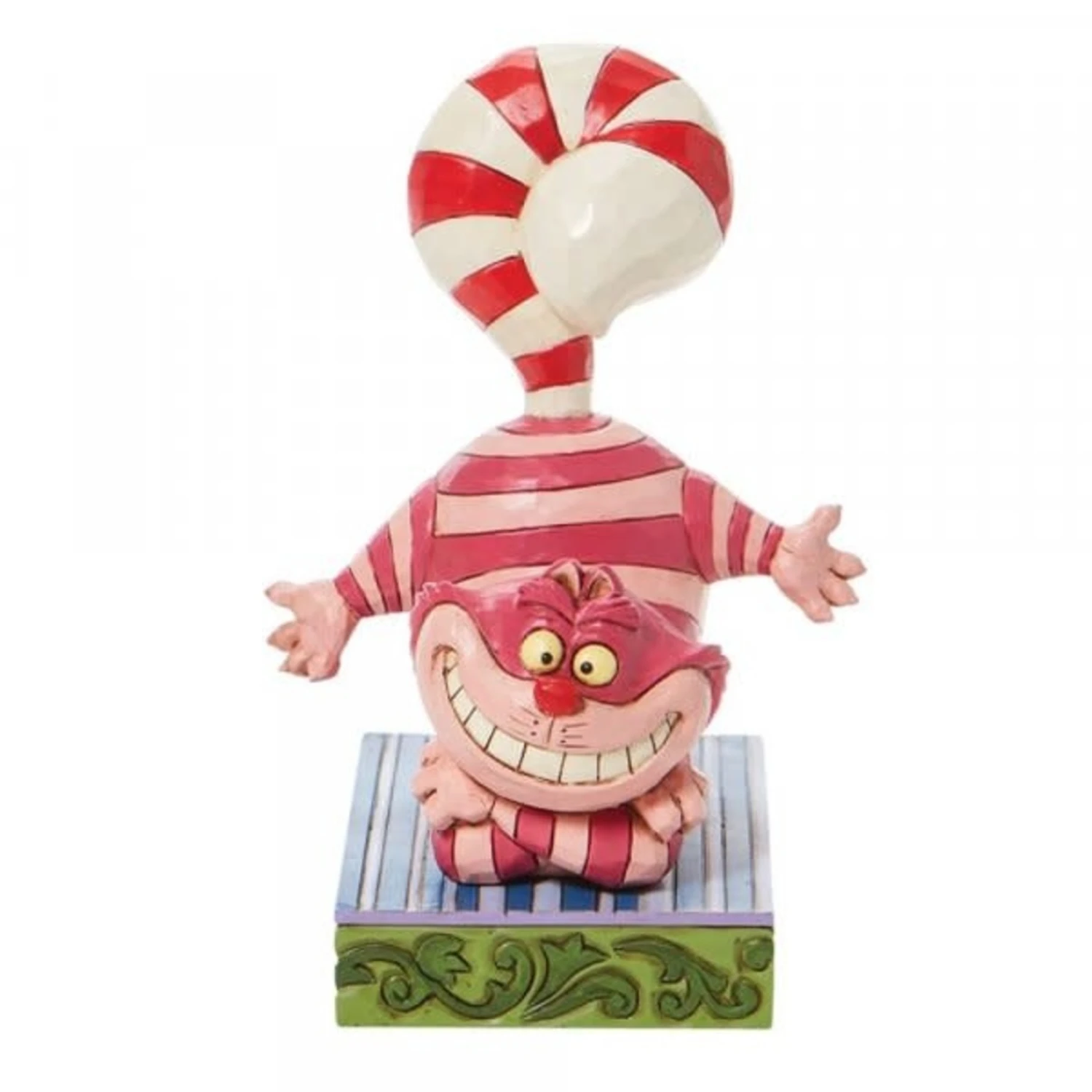 Disney - Cheshire Cat Candy Cane Cheer Figurine Disney - Cheshire Cat Candy Cane Cheer Figurine -Toy Store disney traditions disney cheshire cat candy cane c