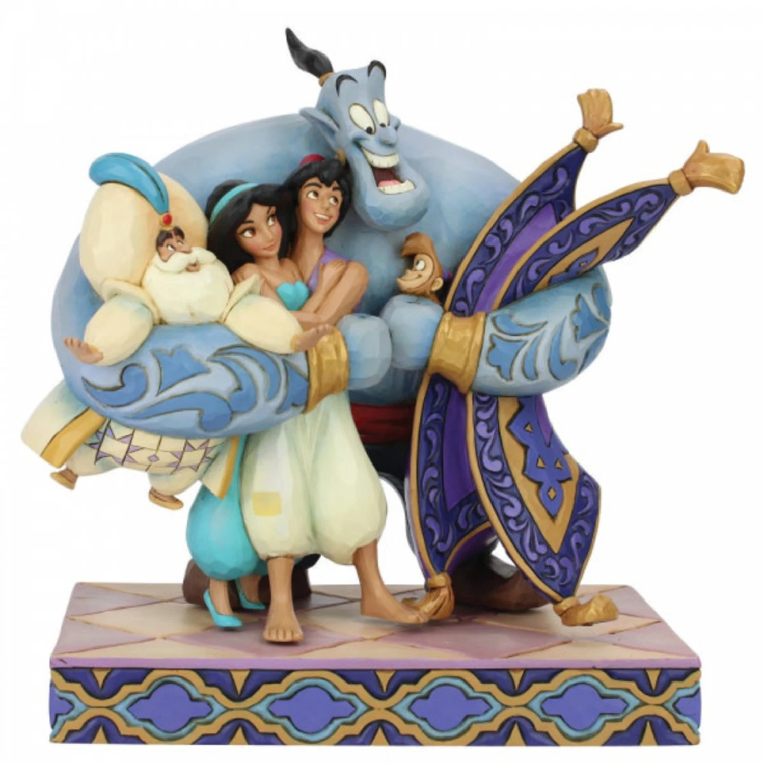 Disney - Group Hug (Aladdin Figurine) Disney - Group Hug (Aladdin Figurine) -Toy Store disney traditions disney group hug aladdin figurin