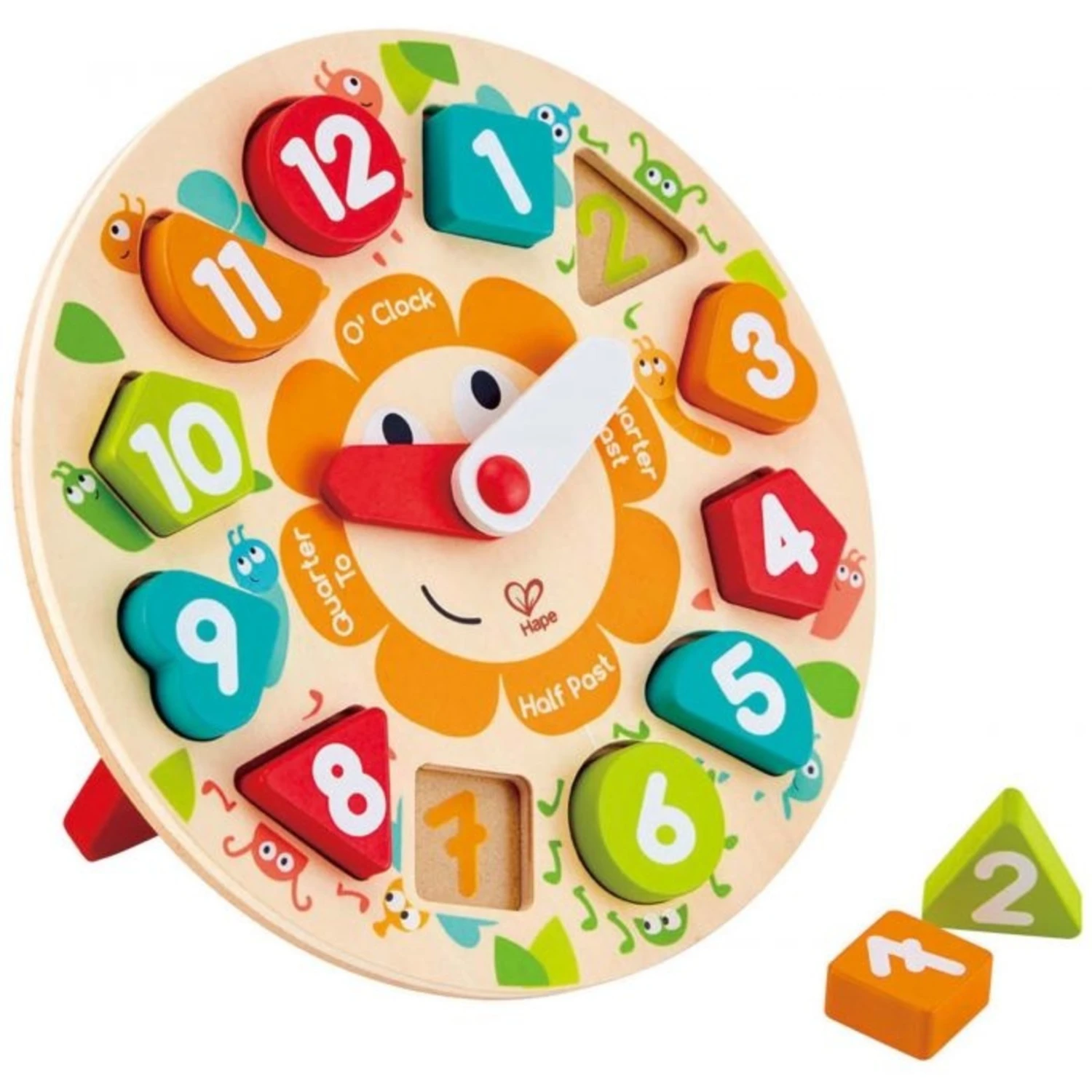 Chunky Wooden Clock Puzzle Hape Chunky Wooden Clock Puzzle -Toy Store hape chunky wooden clock puzzle