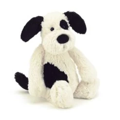 Bashful Black & Cream Puppy - Medium -Toy Store jellycat bashful jellycat bashful black cream pupp 3