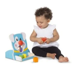 Melissa & Doug First Play - Spin & Feed Shape Sorter -Toy Store melissa doug first play spin feed shape sorter 2